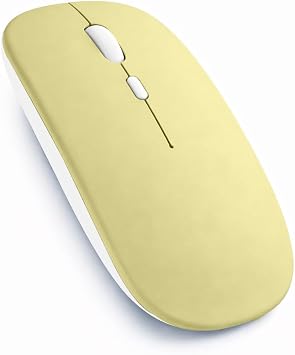 Sneezy Type-C Şarjlı Bluetooth Mouse MacBook iPad Laptop Uyumlu İnce Gövde Dongle ve Kablo Dahil Sarı