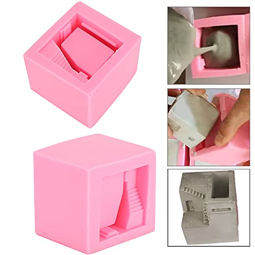 Candy Mold Zeep Siliconen Mal 3D Huis Villa Vorm Bloem-Pot-patroon voor Cake/Handgemaakte Zeep Vloeistof - Image 6