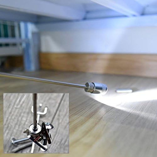 Magnetic Telescoping Pick Up Tool, Preciva Magnetic Picking Tool with LED Flash Light Retriever Wand 19 to 68 cm Magnet