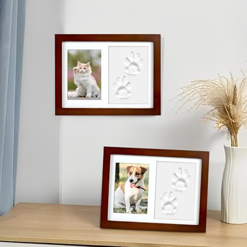 Jicyor Pfotenabdruck Set Hund, Gedenkrahmen Pfotenabdruck Set Hund und Katze Pfotenabdruck Set Katze Besitzer