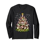 Basset Hound Weihnachten Xmas Lustig Basset Hound Pyjama Langarmshirt