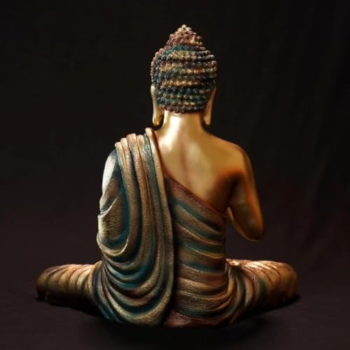 Image of 2 Feet Height Decorative Meditating Buddha Idol for Home Decor Big Size, Black Ceramic Murti, Meditation Buddha Statue, Home Garden Decor (Copper)