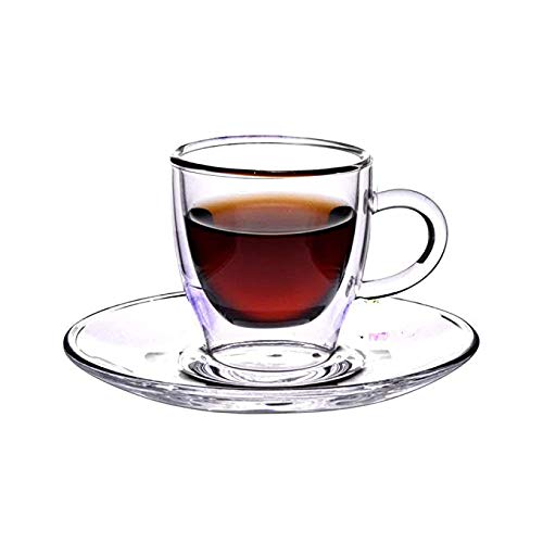 Tasse à café 250ml double verre transparent résistant haute température