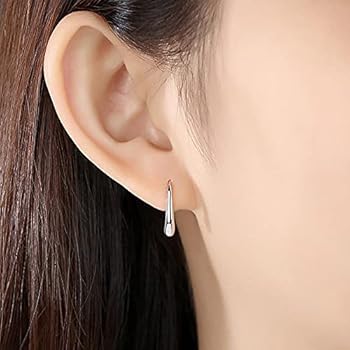 043Fd【シルバー】ピアス　しずく　水滴　シンプル　スタイリッシュ　S925 043F【シルバー】ピアス しずく 水滴 シンプル スタイリッシュ