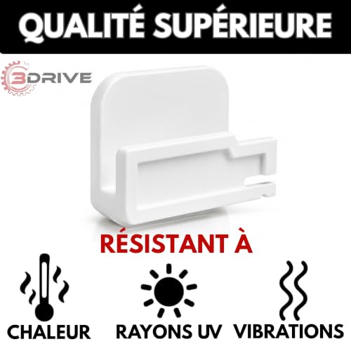 3Drive Lot de 4 Supports Adhésifs pour Badge de Télépéage, Compatible avec Ulys, Bip&Go, TRP-4010 et TRP-4030 - Fixation Pare-Brise, Installation Facile – vue 3