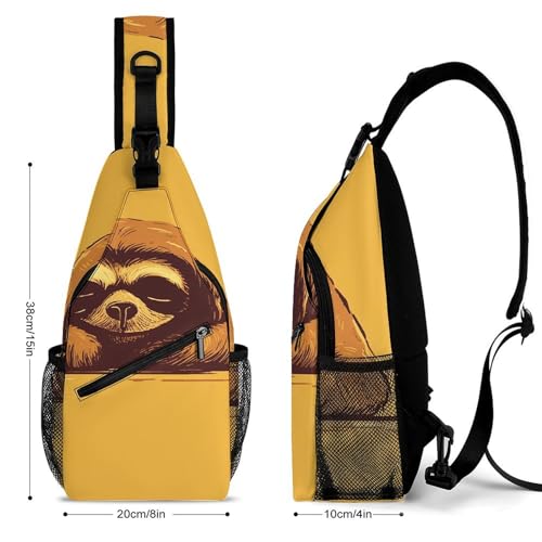 Bolso Bandolera Sloth Lying Down para Hombre y Mujer miniatura 2