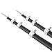 Tigress 88679-4 XD 3K Carbon Fiber Telescoping 21 Outrigger Poles44; Matte Black & Silver - Set of 2