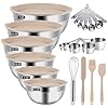 Mixing Bowls Set, 27PCS Khaki Mixing Bow...