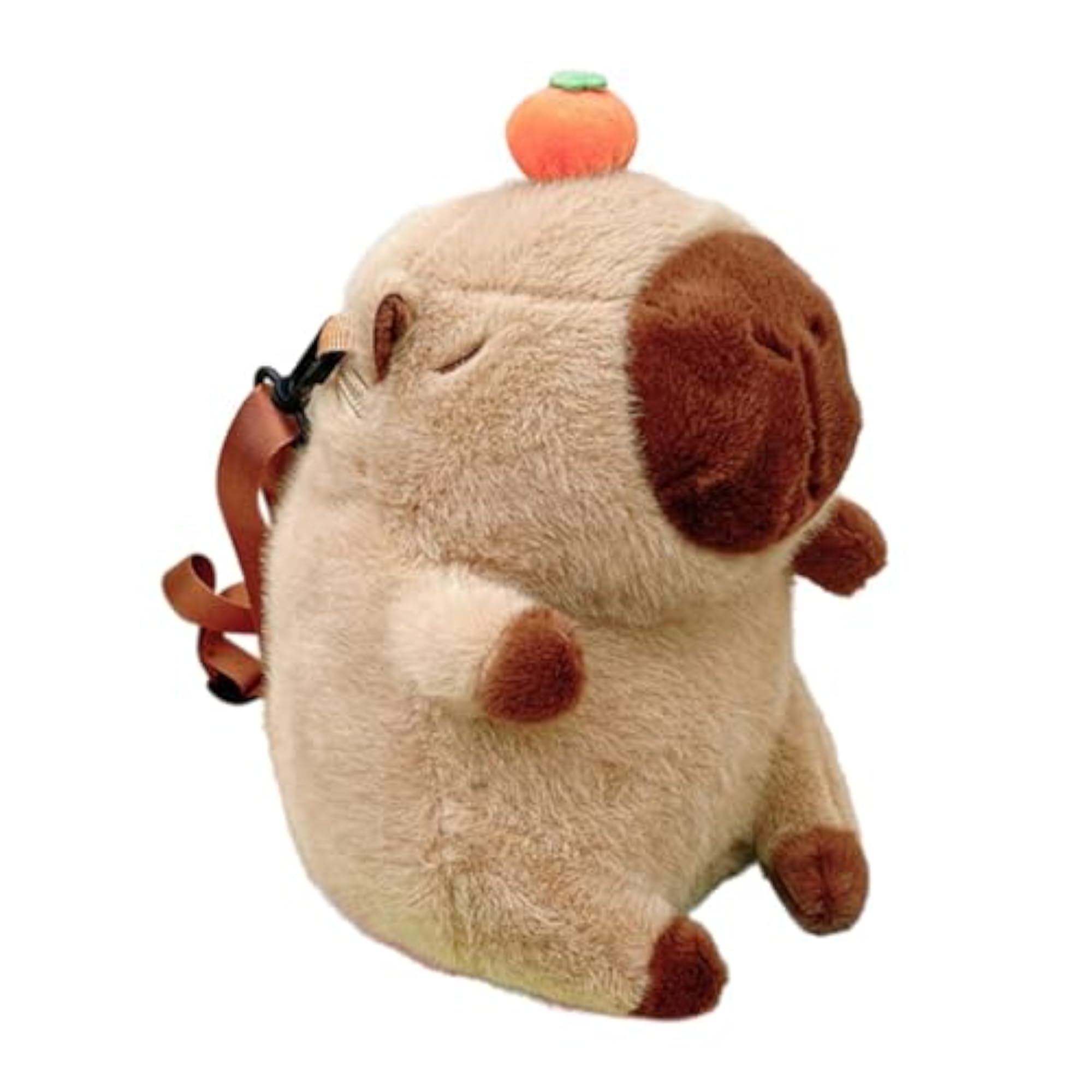 Plush Capybara Casual Stuffed Animal Backpack, Khaki