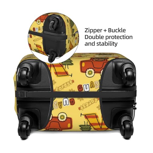 VOSERY Travel Luggage Cover - Forest Guard,Car TentTrees Washable Suitcase Covers Protector Fits 18-32 Inch Luggage2