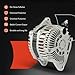 A-Premium Alternator Compatible with Nissan Murano 2015-2017, Pathfinder 2013-2017 & Infiniti QX60 2014-2016, JX35 2013, 2.5L 3.5L, 12V 150A 7-Groove Pulley Clockwise, Replace# 23100-3JA1A, A003TJ3991