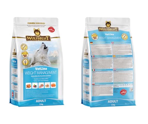 Wolfsblut Vetline Hundefutter - Weight Management, 2x2kg - Sparbundel, Sparpaket - inklusive Warnicks Tierfutterservice Hundesnack Goodie