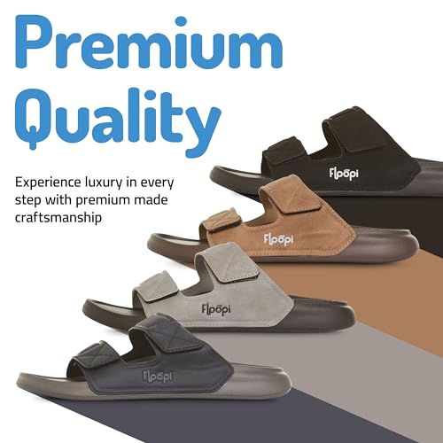 Floopi Flip Flops for Men with Double Straps Men Beach Sandals With Heal and Arch Support Comfort Fit Men Slides with Indoor & Outdoor Anti Skid Soles3