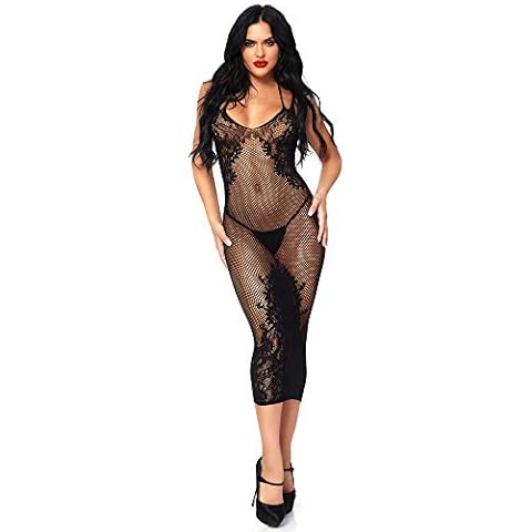 Leg Avenue Black Lace and Net Dress Cover