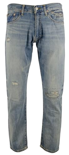 Men's The Hampton Relaxed Straight Fit Patch Jeans Blue