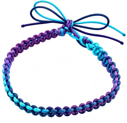 Hemp Anklet Adjustable Tie On Multi Color Macrame (Party)