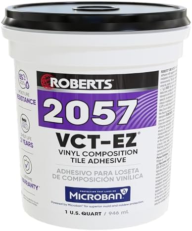 ROBERTS 2057-0 Vinyl Adhesive, 1 Quart, Creamy Tan