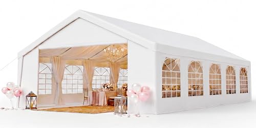 Aoxun 16x32 Party Tent Canopy for Weddings Waterproof Event...
