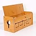 Produktbild LonVe Hölzerne Kabel-Aufbewahrungsbox,Drahtseil-Kabel-Manager-Kasten-Kasten-ordentlicher Organisator für Schreibtisch, Fernsehapparat, PC, Haus und Büro, 35 * 14 * 15cm