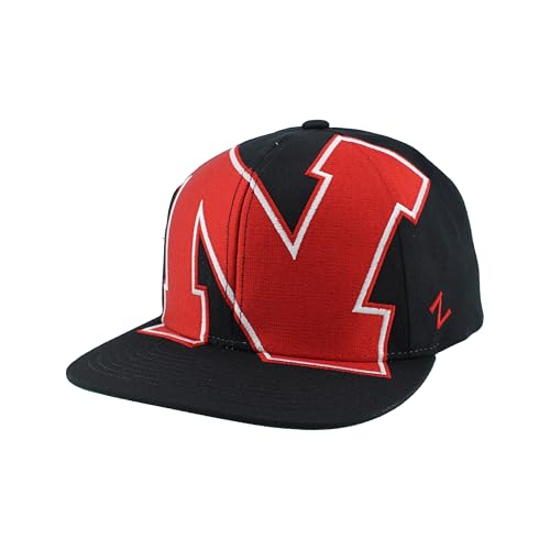 Nebraska Cornhuskers NCAA Officially Licensed Adjustable Snapback Hat Flat Bill Z11 Retro Over The Top Black