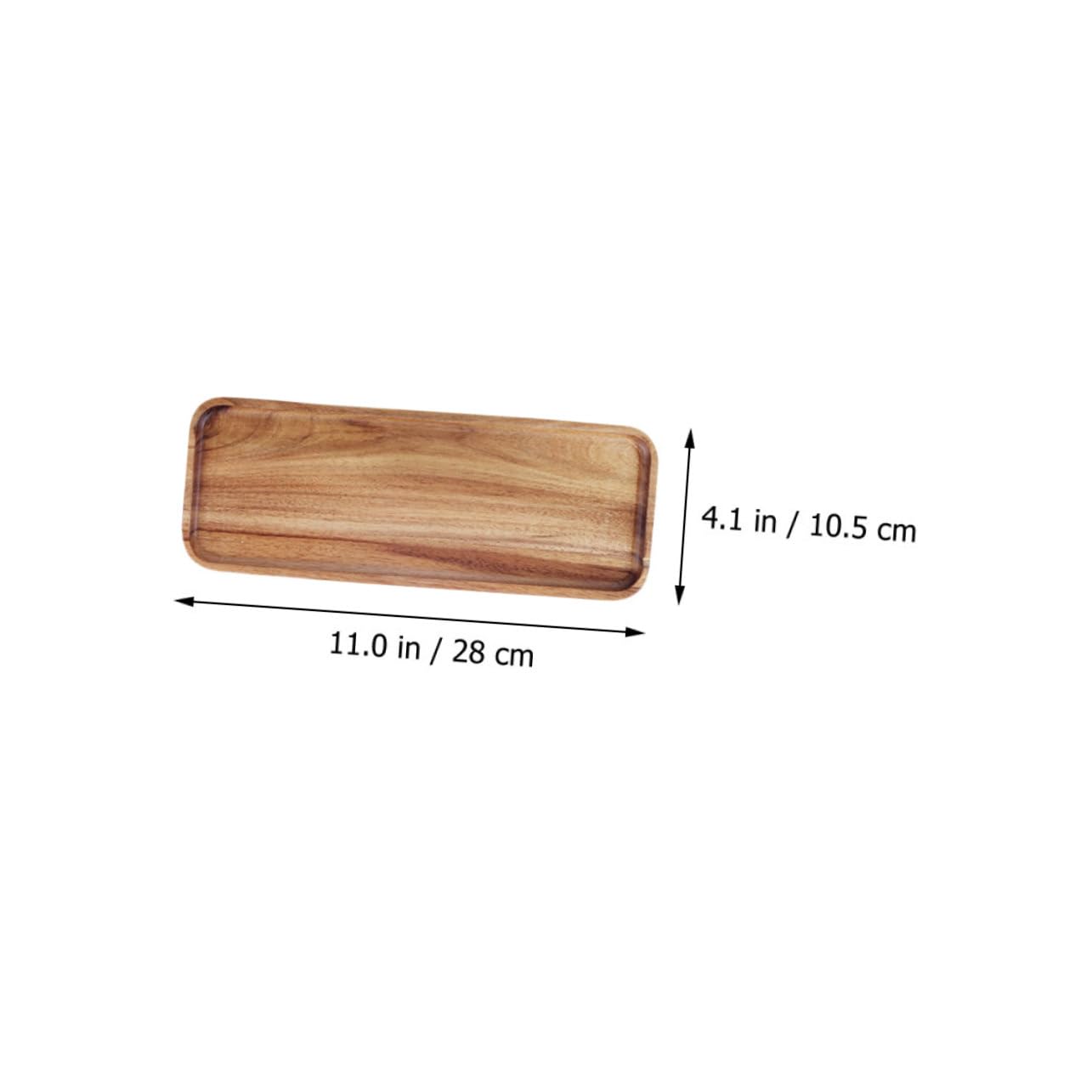 CIYODO 1PC Acacia Wood Food Tray for Serving Breakfast Coffee and Desserts Sturdy and Practical Storage Tray for Home Kitchen and Dining Room Use