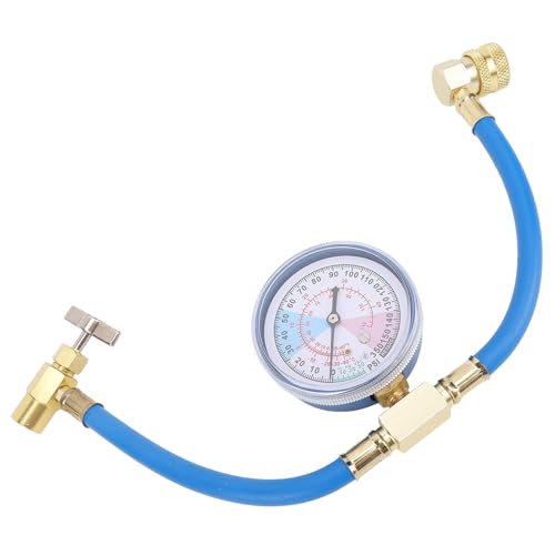 Kit de recarga de refrigerante R134A, kit de mangueira de recarga R134A R134A Kit de mangueira de refrigerante CA com calibre de latão para carro AC ar condicionado refrigerante