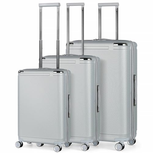 ABS Spinner Wheels Suitcase - 3-Piece Travel Luggage Set, Lightweight & Durable Carry On Suitcases with Stylish Design