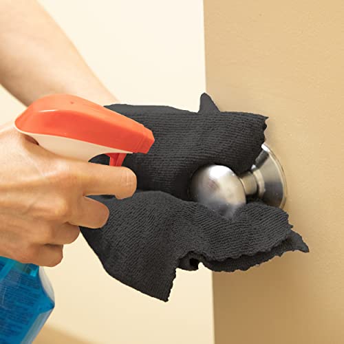 Arkwright Smart Rags In Box - (Pack Of 50) Lint Free Cloths, Reusable Microfiber Rags For Cleaning, Dusting At Home, Office, Auto Shops, 12 X 12 In, Black #TOP2