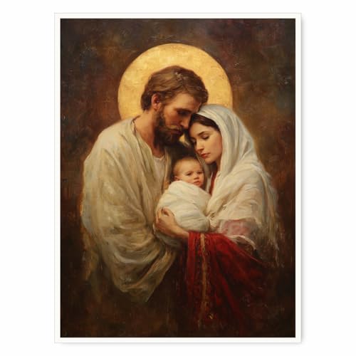 Nativity Wall Art – Christian Canvas Print of Jesus Mary