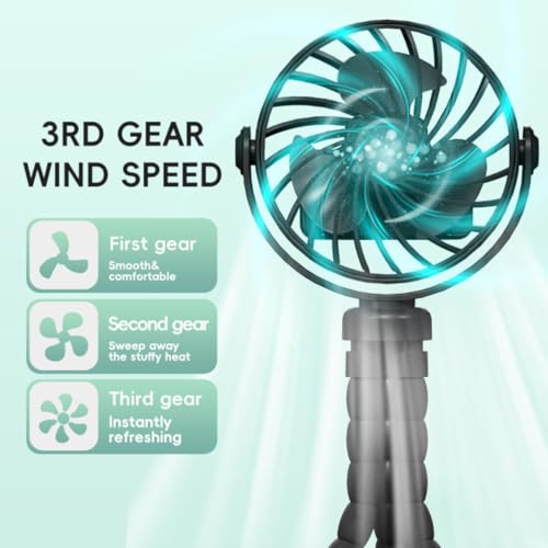 Image of STARQ Octopus Fan, Flexible Multi-Arm Personal Fan with 360 Adjustable Heads, USB Rechargeable Portable Cooling Fan for Home, Office, and Travel (Colour As Per Availablity)
