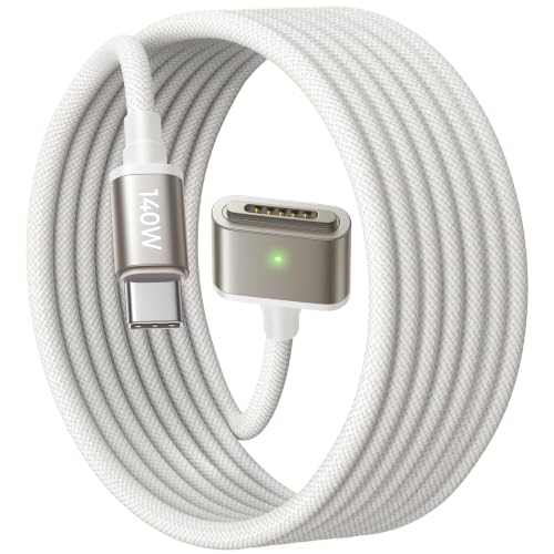 Image of LISEN MacBook Air Charger Magnetic 140W Magsafe 3 Cable, Starlight 6.6FT