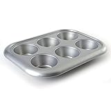Norpro Nonstick More-Than-A-Muffin Pan, Jumbo, 6 Count, Grey