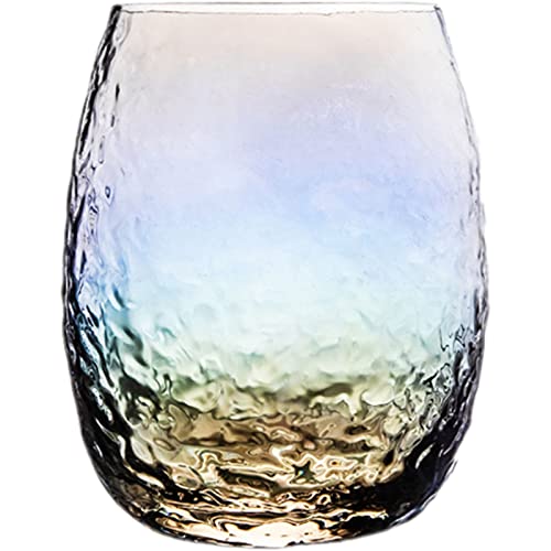 Set de 2 vasos de vidrio 12 oz estilo elegante miniatura 6