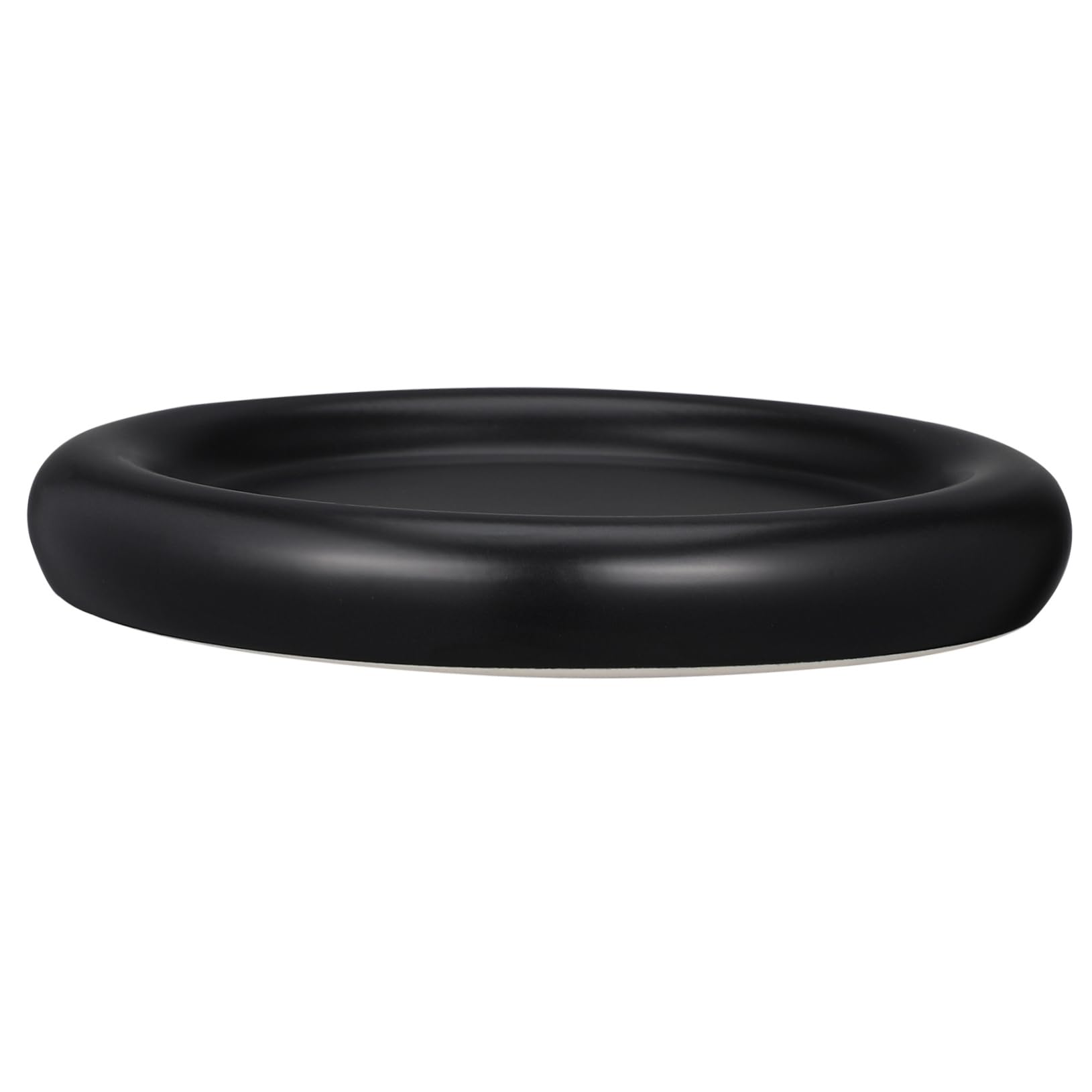 Assiette céramique noire mat de 26 cm pour salades et plats principaux