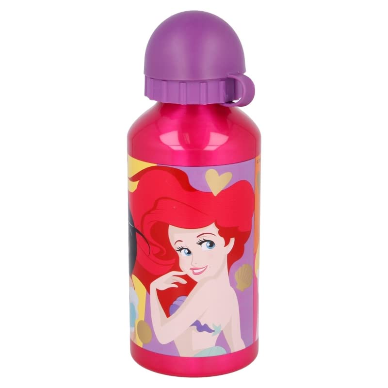 Stor 400ML KIDS ALUMINIUM BOTTLE, Disney Princess Bright & Bold, 400 ml - Image 3