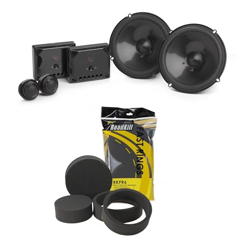 Infinity Reference Series 1 Pair REF607CF 6.5" 2-Way Component Set with RKFR6 Roadkill Fast Rings 6" & 6.5"