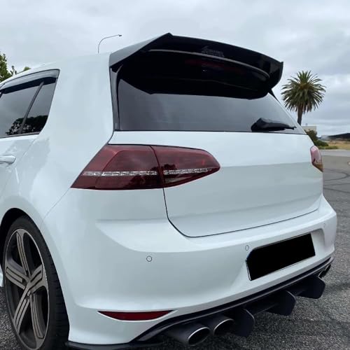 SXRegalium ABS 光沢ブラック カーリアスポイラー VW ゴルフ 7 7.5 MK7 MK7.5 GTI R Rline 2013-20219 トランク ウィンドウ ガラス ルーフ ボディ スタイリング 外装アクセサリー
