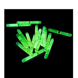 20 mini-breeklichten, beetverklikkers, hengel-breeklichten in groen incl. connector | verpakt per 2 stuks per zak en een connector, in totaal 10 zakjes