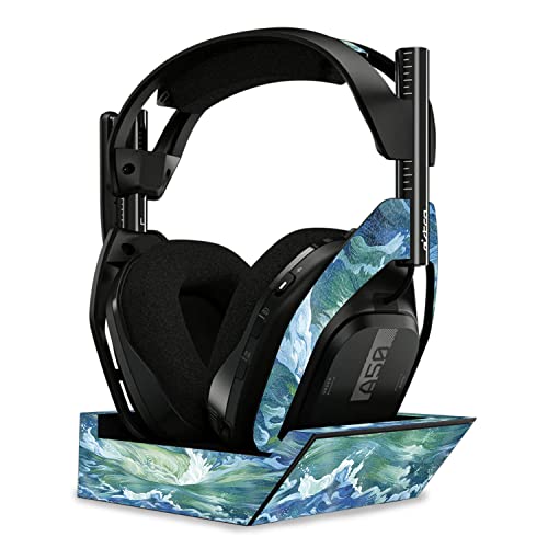 Image of MightySkins Glossy Glitter Skin Compatible with Astro A50 Wireless Headphones + Base Station (Gen 4) - Cyclone Wave | Protective, Durable High-Gloss Glitter Finish | Easy to Apply | Made in The USA
