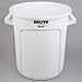 Rubbermaid Brute Round Trash Can 10 Gallon, White