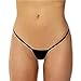Produktbild iEFiEL Damen Micro String Tanga Unterwäsche Slip Strings Dessous Lingerie Reizwäsche (One Size, Schwarz)