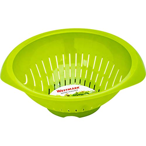 Foto von Westmark Seiher/Sieb, mit Griffmulden, Innendruchmesser: 25 cm, Kunststoff, BPA-frei, Farbe: Grün, 2424227A