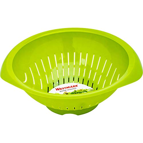 Westmark Scolapasta/Colabrodo, Con manici incassasti, Diametro interno: 25 cm, Plastica, Senza BPA, Colore: Verde, 2424227A