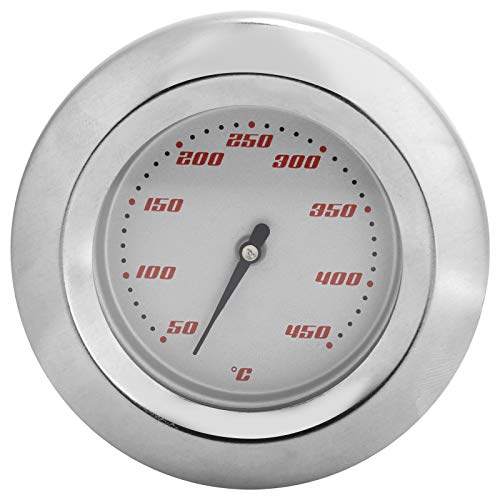 Bimetal Dial Thermometer, Stainless Steel 50 to 450? Bimetallic Thermometer with Automatic Alert System Pointer Temperature Meter for Barbecue Grill Oven