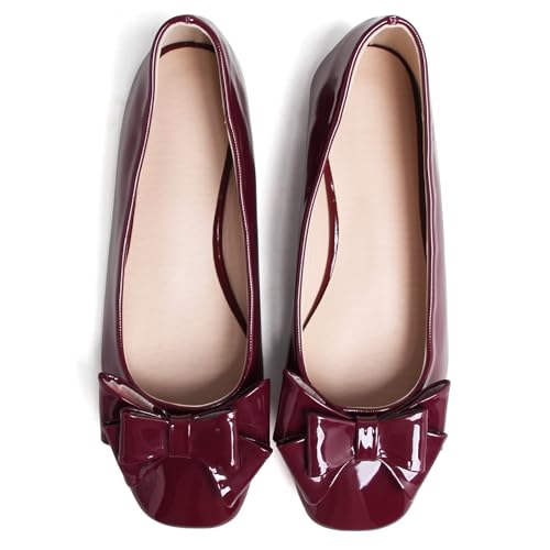 Image of Dear Time Women's Casual Foldable Ballet Flats Square Toe Ballerina Flats Shoes Comfortable