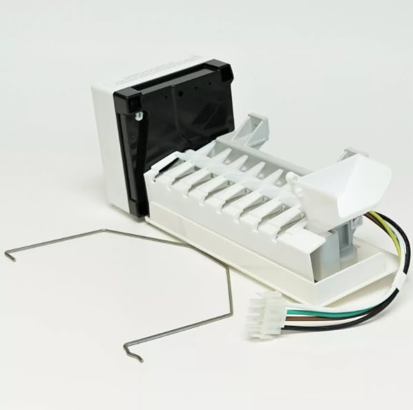 Refrigerator Ice Maker Assembly Replaces for KitchenAid KRFC300ESS00 KRFC300ESS01 KRFC300ESS03 KRFC300ESS04 KRFF305EBL00 KRFF305EBS00 KRFF305EBS01 KRFF305EBS02 KRFF305EBS03 KRFC300EBL00 Refrigerator