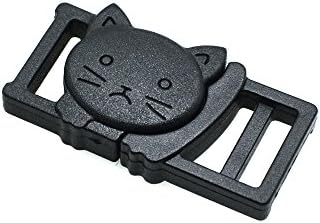 25pcs 3/8" Safty Breakaway Buckles for Cat Collar Black