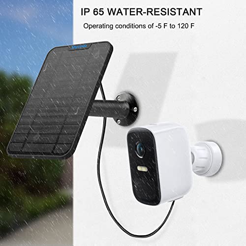 [Updated Version] 4W Solar Panel Charging Compatible With Eufycam 2C/2C Pro/2/2 Pro/E/E20/E40, With 13.1Ft Waterproof Charging Cable, Ip65 Weatherproof,Includes Secure Wall Mount #TOP4