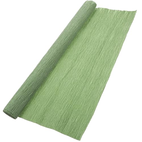 JOINPAYA Papier Crépon pour Fleurs 1 Rouleau 180 G Vert Foncé 50 X 250 CM pour Décoration Bouquet Mariage et Autres Festivités