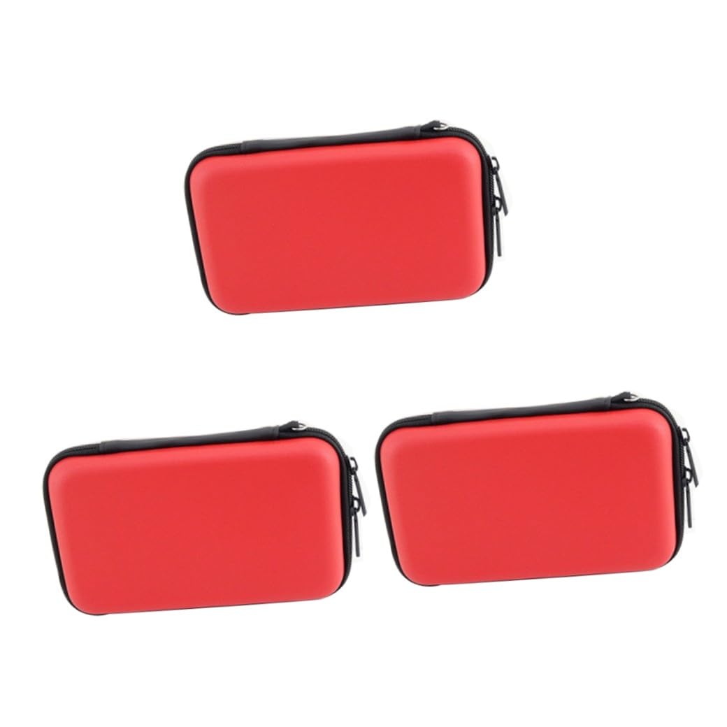 Mobestech 3piezas Organizador De Accesorios Electrónicos y Portátil Divisores Ajustables para Viaje Bolsa De Almacenamiento Roja